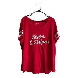 Relativity Size 2X Red Stars & Stripes Top